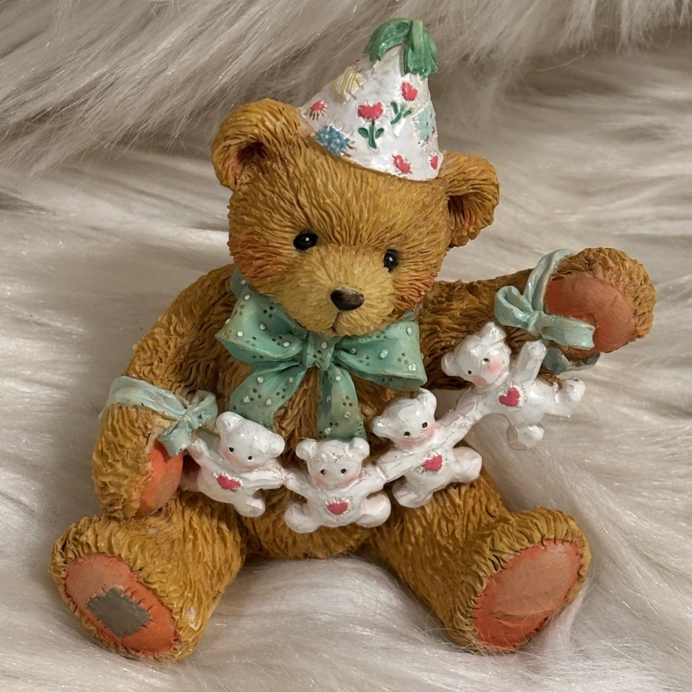 Vintage Cherished Teddies Unfolding Happy Wishes Four You Hilman 1992